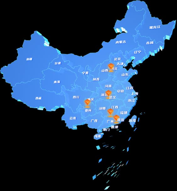 生态伙伴分布地图